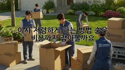 이사 저렴하게 하는 방법, 숨은 비용까지 잡아볼까요?