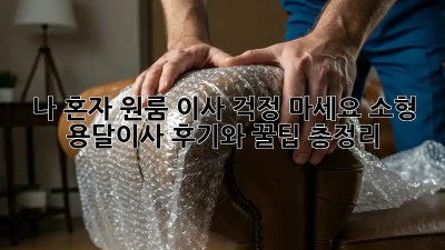 나 혼자 원룸 이사? 걱정 마세요! 소형 용달이사 후기와 꿀팁 총정리